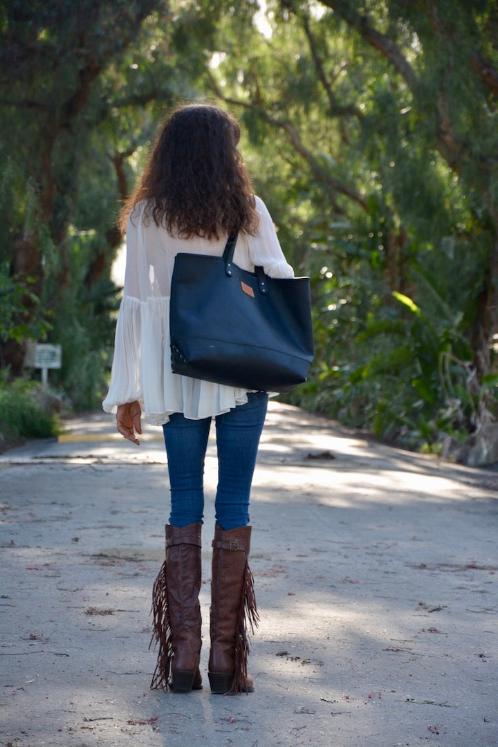 Favorite Leather Carryall in Black
