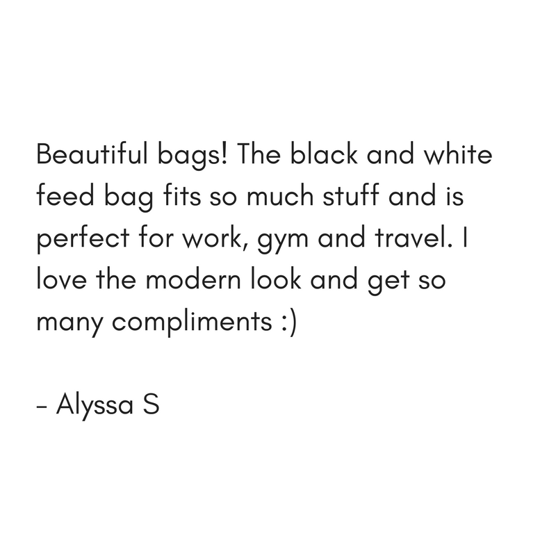 Black & White Mudcloth Feed Bag