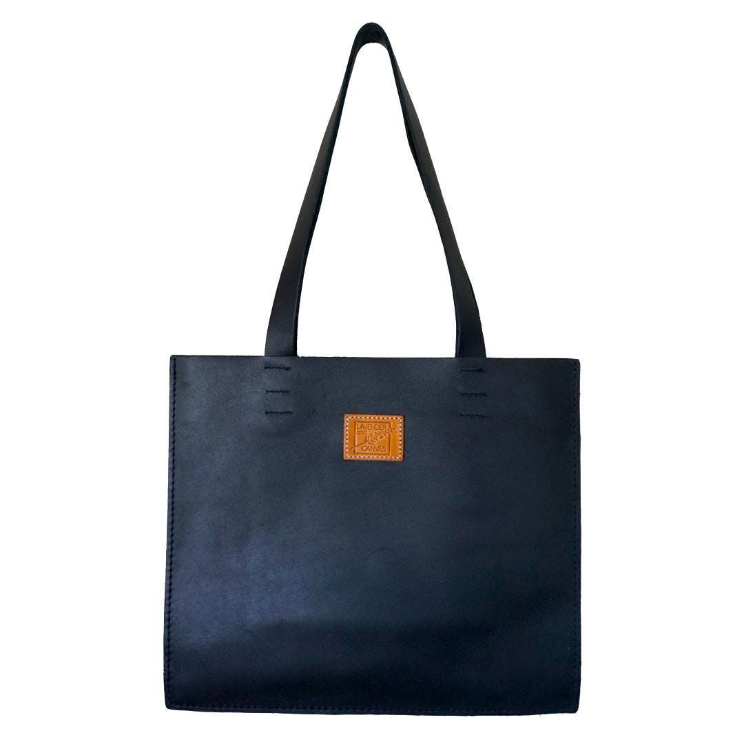 The New York City Bag in Black – Lavender and Canvas